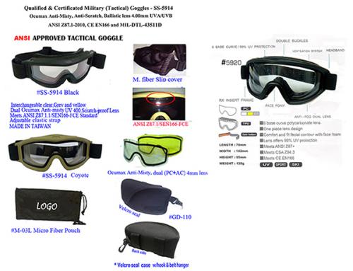 Tactical and Military Goggle Set 2