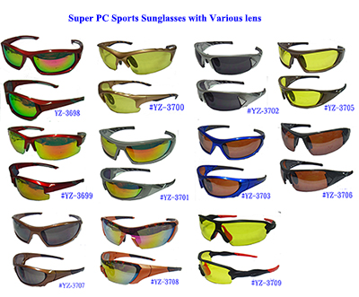 Super PC Sports Sunglasses with Various lens